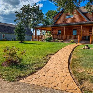 Stamped Concrete Walkway